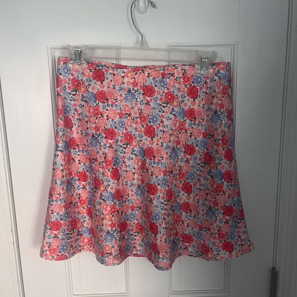 Derek Heart Floral Mini Skirt